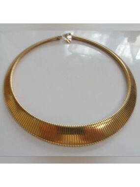 ParkLane Omega Necklace Vintage Gold Tone Choker